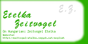 etelka zeitvogel business card
